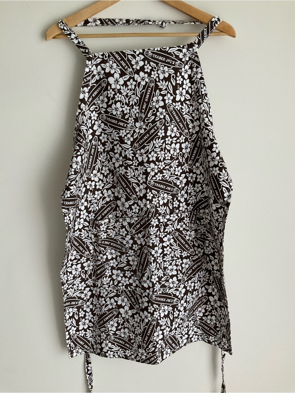 Trader Joes Botanical Floral Hawaii Apron One Size Pocket Utility Canvas Unisex